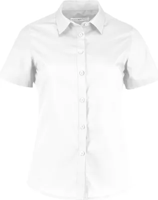 Obrázek produktu pro Dámská popelínová halenka s krátkým rukávem Kustom Kit RW6162 (12UK/38DE) (bílá)