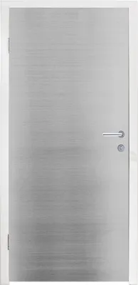 Obrázek produktu pro MuchoWow® Tapeta na dveře - Samolepicí fólie na dveře - Metalický potisk - Stříbrná - Linie - Šedá - Textura - 215x80x0,1cm - Plakát na dveře - Samolepicí
