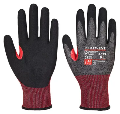 Produktbild von Portwest A673 CS AHR18 F Nitrilschaum-Schnittschutzhandschuh Black Gr. L