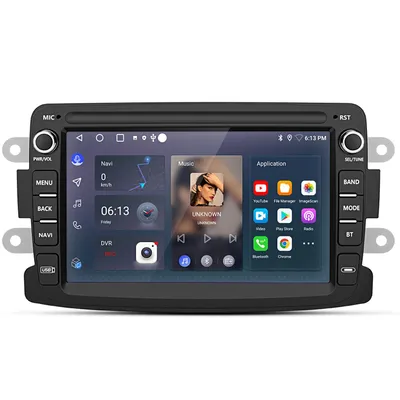 Image de Autoradio Android 15 pouces pour Renault Dacia Logan Sandero avec GPS, Wi-Fi, Bluetooth, DAB+, SWC, USB, DSP et RDS
