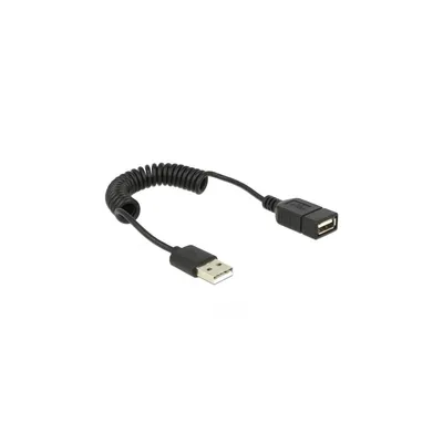 Produktbild von Delock - USB-Verlängerungskabel - USB (M) zu USB (W) - 60 cm - gewickelt - Schwarz