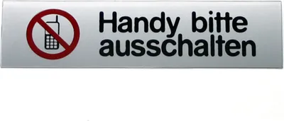 Produktbild von GRÄWE Türschild "Handy ausschalten"