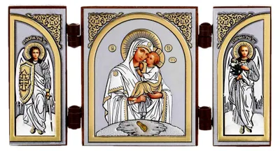 Produktbild von Ikone der Gottesmutter von Pochaev - Triptychon für den christlichen Altar - Holzreise