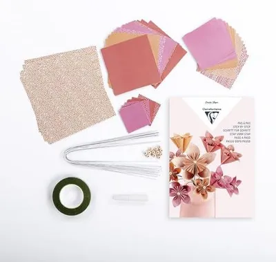 Productafbeelding van Knutselset, maak een bloemenboeket van papier, inclusief materiaal en instructies