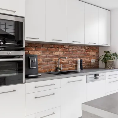 Produktbild von Dedeco Küchenrückwand Motiv: Stein V4, 3mm Aluminium Alu-Platten als Spritzschutz Küchenwand Verbundplatte wasserfest, inkl. UV-Lack matt, alle Untergründe, 280 x 60 cm