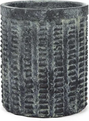 Productafbeelding van Serax - Bloempot - keramiek - zwart - D19,5 x H23 cm - opening 16 cm