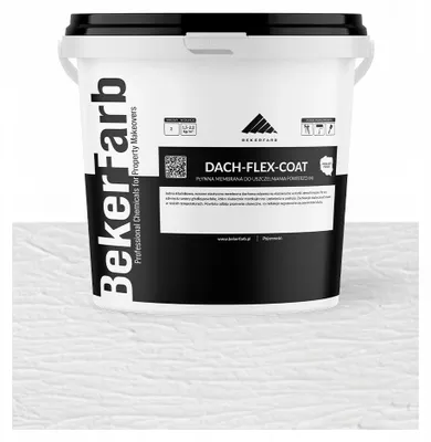 Zdjęcie produktu dla Płynna Membrana Uszczelnienie Hydroizolacja Dachu, Gontu i Papy, Tarasu i Balkonu, Drzwi i Okien Bekerfarb 25kg Biały