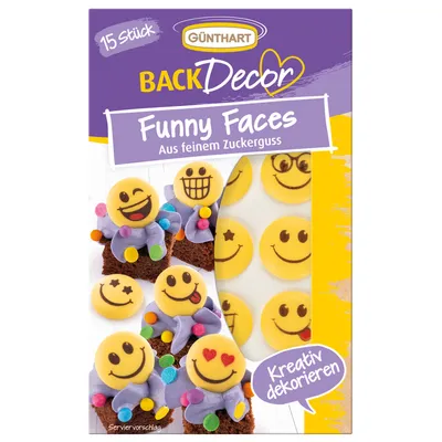 Image de BackDecor 15 Funny Faces en sucre