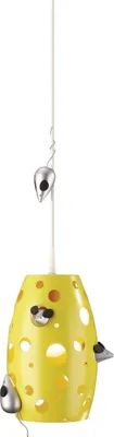Produktbild von Massive Kico Pendelleuchte 402813410, Flexible Halterung, Gelb, Gelb, Bambus, Metall, Synthetik, Holz, Kinderzimmer, Kinder