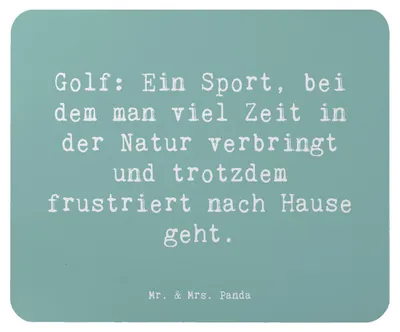 Produktbild von Mr. & Mrs. Panda Mauspad Spruch Golf Erlebnis - Meeresbrise - Geschenk, Humor, Mouse Pad, Sport, laptop, Sportler, computermatte, Sportart, pc, Mousepad, Teamsport