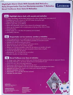 Image de Réveil avec Veilleuse Lumineuse Chat en 3D