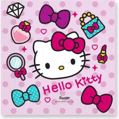 Immagine prodotto di 20 tovaglioli Hello Kitty Fashion33x33 cm