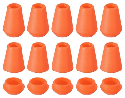 Kabelstopper aus Kunststoff, 16 Stück, Orange, 12x19 mm
