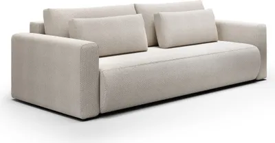 Productafbeelding van FEDVE Slaapbank, bedbank, Achim sofa, met slaapfunctie, bedopslag, bank, bankstel, lichtgrijs (Curio 84)