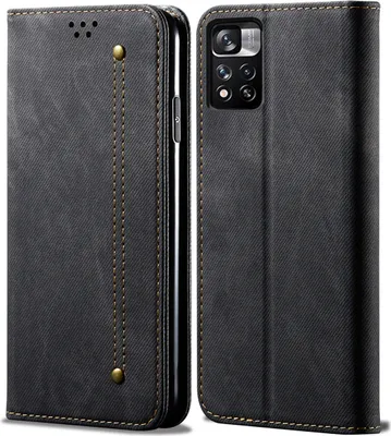 Image de Redmi Note 11 Pro Housse, Portefeuille en cuir Flip Bookstyle Housse de protection avec fonction stand pour Xiaomi Redmi Note 11 Pro / Note 11 Pro+ Noir