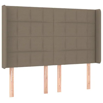 Produktbild von vidaXL Kopfteil mit Ohren Taupe 147x16x118/128 cm Stoff