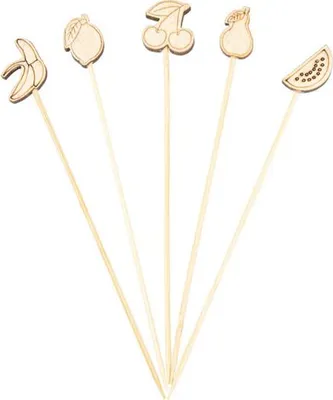 Obrázok produktu pre Dekoračné tyčinky "Ovocie", 12 cm, 100 kusov.