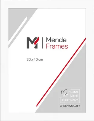 Produktbild von MendeFrames Holzrahmen H970 weiß gemasert 25x38 cm Kunstglas