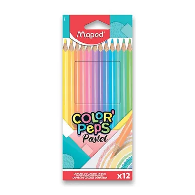 Immagine prodotto di Maped 832069 Matita colorata triangolare Maped COLOR'PEPS Pastel, confezione da 12 pezzi