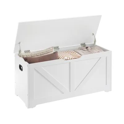 Produktbild von VASAGLE Schuhbank mit Stauraum,V Form, Länge 100 cm, Weiß
