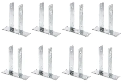 Immagine prodotto di Supporto per pali a U 8 x di Albert, da avvitare, per pali in legno da 71 mm, altezza 200 mm, zincato a caldo