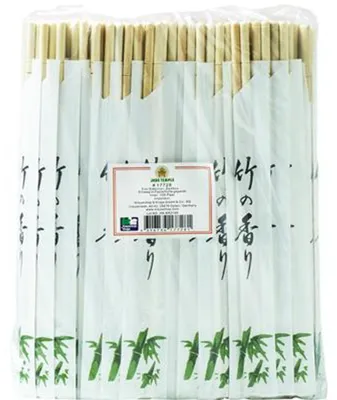 Image de Baguettes en bambou, modèle "Jade Temple", lot de 100 paires