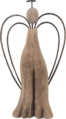 Obrázok produktu pre Clayre & Eef dekoratívna figúrka anjela 14x4x26 cm hnedé drevo