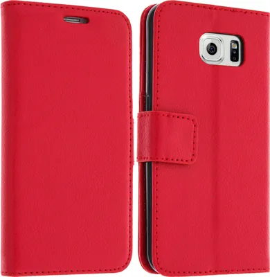 Produktbild von Avizar, Klappetui mit Standfunktion für Samsung Galaxy S6, Rot