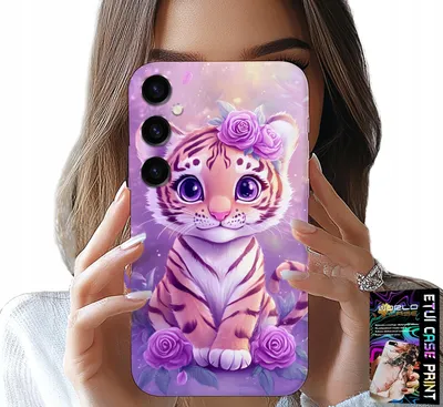 Produktbild von Hülle Für Samsung Galaxy A16 4/5G - Süsser Tiger Auf Rosa Hintergrund + Glas