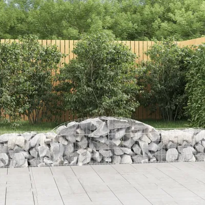 Produktbild von "Rabatt" Gabionen mit Hochbogen 8 Stk. - Stabile Konstruktion - 300x50x40/60 cm Verzinktes Eisen - Beete CC7397