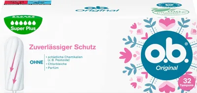 Produktbild von o.b. Original Tampons super mit geschwungenen Rillen 32er 6er Pack