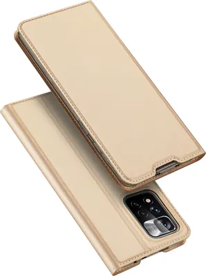 Produktbild von Dux Ducis Skin Pro Holstertasche mit Flip Cover Xiaomi Redmi Note 11 Pro+ 5G (China) / 11 Pro 5G (China) / Mi11i HyperCharge / POCO X4 NFC gold Handyhülle