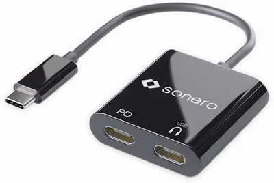 Obrázek produktu pro Sonero USB audio konvertor Premium, konektor USB-C na USB-C + jack