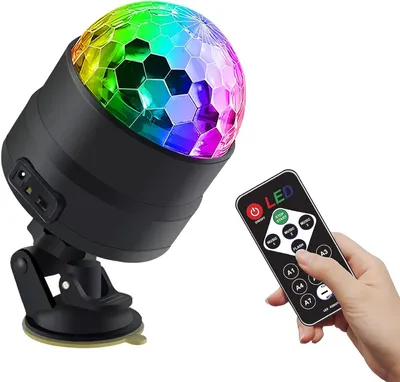 Produktbild von Discolicht Diskokugel Licht, 7 Lichtfarbeffekt 3 Tonaktivierungsmodi
