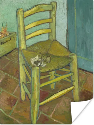 Produktbild von MuchoWow® Poster Der Stuhl von Vincent - Vincent van Gogh 60x80 cm - Schlafzimmer Dekoration