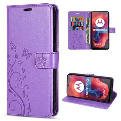 Produktbild von Hülle Motorola Moto G04 / G24 /E14 Handyhülle mit [Standfunktion][Kartenfächern]