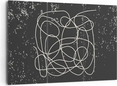 Produktbild von Bild auf Leinwand - Leinwandbild - 3 Teile - Modern Linie Schwarz - 165x110cm - Wand Bild - Wanddeko - Wandbilder - Leinwanddruck - Bilder - Wanddekoration - Leinwand bilder - CE165x110-4649