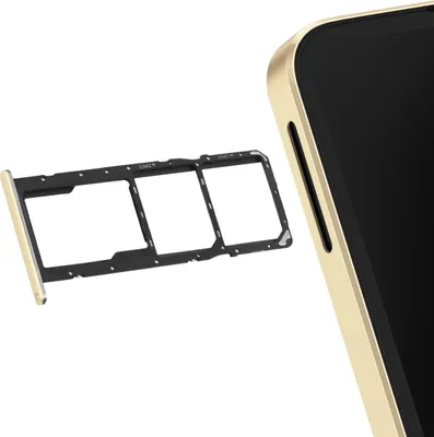 Produktbild von Clappio, SIM Tray Dual Nano + microSD Galaxy A06 mit Dichtung, Gold
