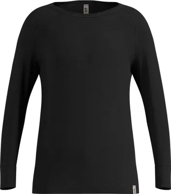 Schwarzes Langarmshirt mit Rundhalsausschnitt und sichtbaren Nähten von Odlo