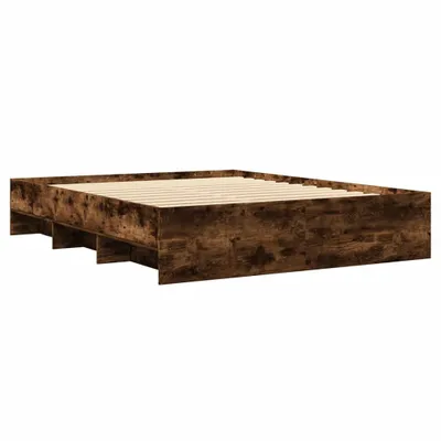 Produktbild von Bettgestell ohne Matratze Räuchereiche 160x200 cm Holzwerkstoff