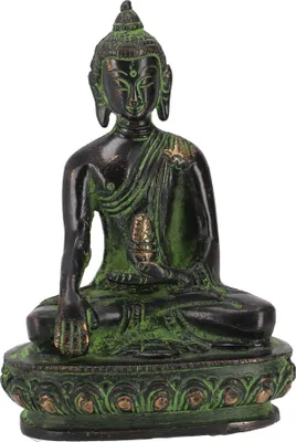 Produktbild von Buddha Statue aus Messing Akshobaya Buddha 10 cm - Modell 6, Braun, Buddhas