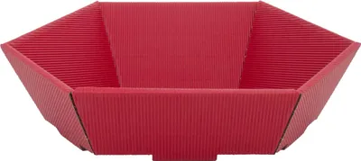 Produktbild von Präsentkorb Sechseck ROT klein 27x29x10,5 cm