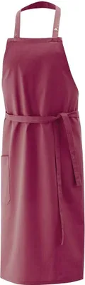 Produktbild von Latz-Schürze, mit Tasche rechts, bordeaux, B 75 x L 75 cm : bordeaux : 65% Polyester 35%Baumwolle 220 g/m²