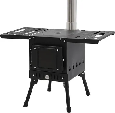 Produktbild von Tragbarer Holzofen Zeltofen, Klappbarer Outdoor Camping Kamin, Zelt mit Schornsteinrohre Campingofen Werkstattofen Outdoor Camping Koche