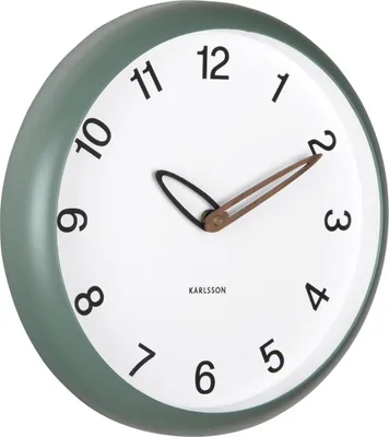 Produktbild von Karlsson - Wanduhr Bella - Dschungelgrün - 4.2x30x30cm