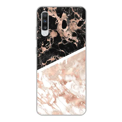 Produktbild von MuchoWow® Handyhülle Schutzhülle Hülle für Samsung Galaxy A70 Marmor - Rosa - Weiß - Schwarz Silikon Softcase Handy Hülle - Schutzhaube