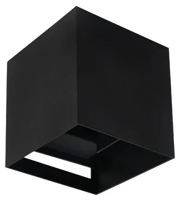 Image de Applique Murale Noire IP65 Cube pour Ampoule G9