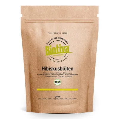 Produktbild von Biotiva Hibiskusblüten Tee 100g aus biologischem Anbau