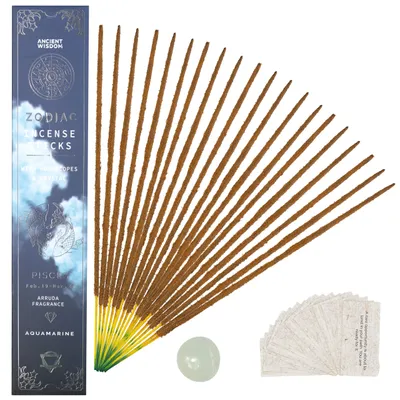 Produktbild von Räucherstäbchen Sternzeichen Fische Rautenduft Mineral Horoskop Duft Ritual