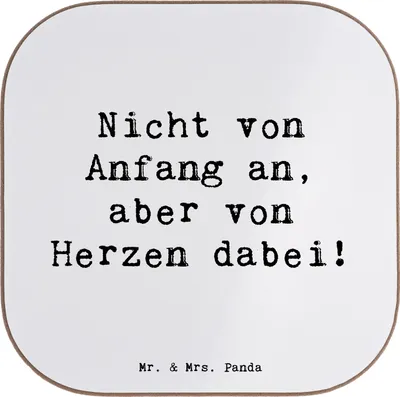 Produktbild von Mr. & Mrs. Panda Untersetzer für Gläser Spruch Adoptivkind von Herzen - Weiß - Geschenk, Tischuntersetzer, Tischschoner, Familie, Liebe, Verwandte, gläseruntersetzer